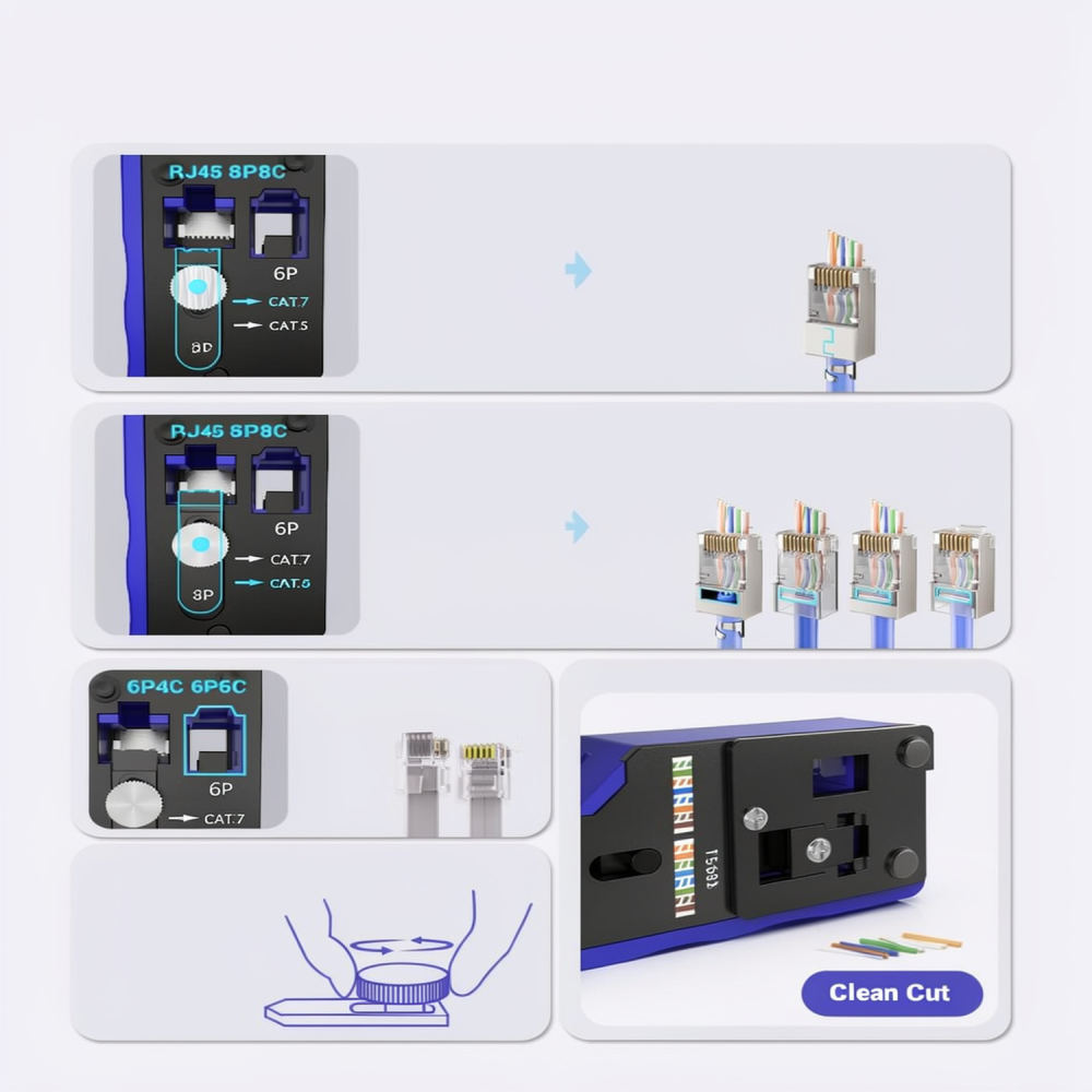 RJ45 케이블 연결에 사용되는 고성능 이더넷 압착 공 - Tool Set 리뷰 및 가격